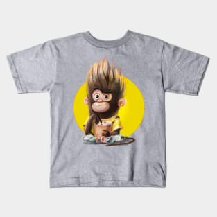 Monkey with Cocoa Kids T-Shirt